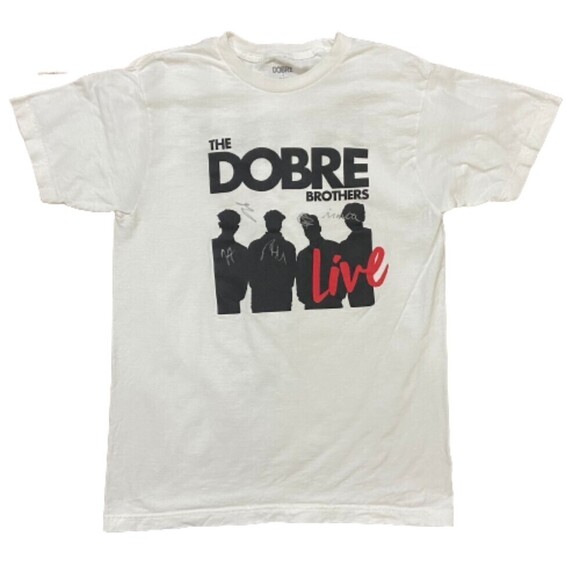 The Dobre Brothers Autographed Tour Band Concert White T-Shirt Womens Size Small - Picture 1 of 7